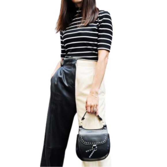 Zara Gold Studded Saddle Equestrian Crossbody Mini Handbag - Picture 10 of 11